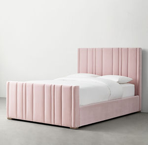 Cama Doble Moderna de Madera Maciza, Color Rosa, Acogedora, Personalizable, Muebles de Dormitorio Duraderos y Cómodos - Product Image 3