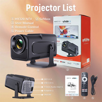 Projecteur 4K portable Smart AI HY320 avec projecteurs Wifi et Bluetooth 1080P pour la maison, l'extérieur et les affaires