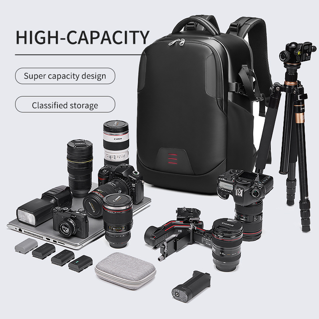 Multi-functional Camera Backpack Video Digital DSLR Bag Waterproof Outdoor Camera Photo Bag Case 16inches Laptop Pocket