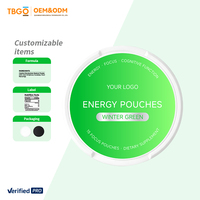 Poudre énergisante pour adultes TBG Caffeine L-Théanine Formule Nootropique Sachets 15 unités Durée de conservation 18 mois