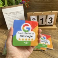 Cartes NFC personnalisées pour avis Google, en acrylique époxy RFID 13,56 MHz, plaques NFC pour commentaires Google