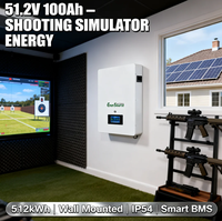 Baterai Lithium Ion 5kWh 48V 51.2V 100Ah untuk Sistem Surya Hibrida yang Dipasang di Dinding