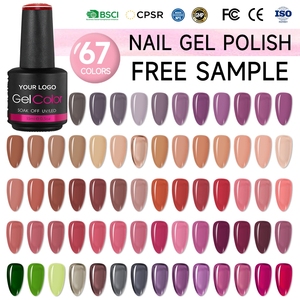 Gel de Uñas Profesional en 67 Colores, Muestra Gratis, Larga Duración, Sin HEMA, Gel UV LED Removible en Agua, para Salón de Belleza, Venta Caliente - Product Image 1