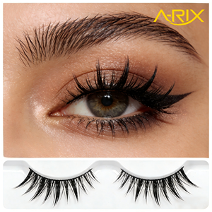 Pestañas Postizas Negras Reutilizables, Resistentes al Agua, Material PBT, Estilo Manga A-RIX, con Puntas Suaves y Dramáticas para Cosplay - Product Image 2