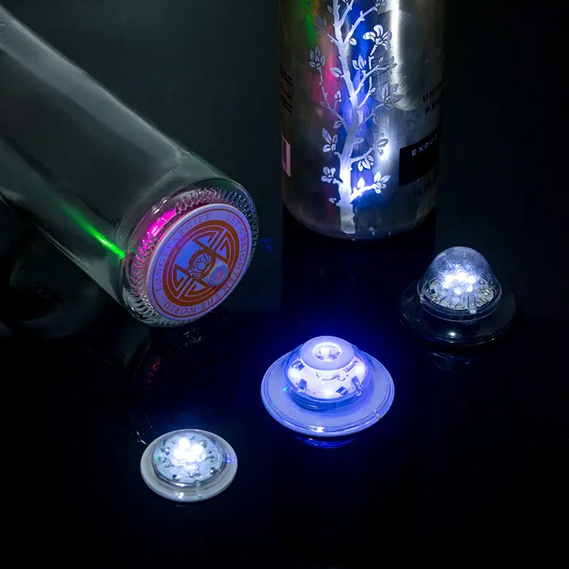 Verrückte Bar Party Atmosphäre Flasche Lampe angepasstes Logo wasserdicht LED Flasche Licht Untersetzer Aufkleber