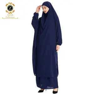 Zaynab jilbab שמלה באורך בינוני-בינוני רך נשים מוסלמיות שמלה פשוטה מלזיה פשוטה מלחיצות ג 'ילבאב