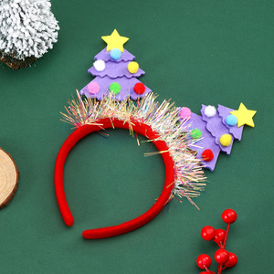Nueva diadema/clip para la cabeza con forma de árbol de Navidad, de fieltro, para adultos y niños, decoraciones para fiestas - Product Image 4