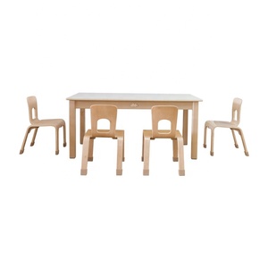 Meubles pour enfants, meubles Montessori pour l'école <span class=keywords><strong>maternelle</strong></span>, ensemble de table et de chaises modulaires en bois pour enfants, 6 places, bureau d'activités pour la <span class=keywords><strong>maternelle</strong></span> - Product Image 4