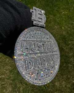 Pendentif en moissanite rond personnalisé pour homme, style hip-hop, bijoux glacés, argent 925, pendentif en moissanite pour anniversaire - Product Image 2