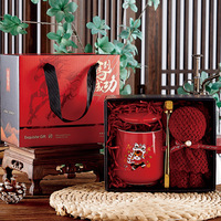 Ensemble cadeau de tasse en céramique avec logo personnalisé, serviette en tissu éponge, promotion d'entreprise, cadeau d'entreprise, vente en gros