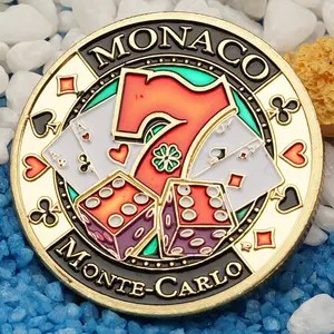 Wowei 32mm Las Vegas Moeda Comemorativa 7 Palavras Moeda Medalhão Pintado Micro-Alívio para tiktok