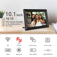 Cadre photo numérique intelligent Cloud Frameo APP haute résolution 10,1 pouces avec écran tactile et stockage de 16 Go, conforme aux normes Fc Ce Rohs