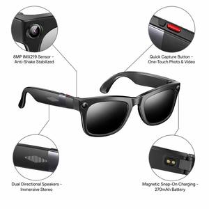 Occhiali Smart AI con Custodia di Ricarica Magnetica, Video 2K, Montatura in Plastica e Titanio, Traduzione in Tempo Reale, Chiamate Telefoniche, Lettore Musicale, Visualizzazione Immagini - Product Image 2