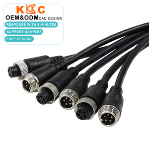 Cable Conector de Aviación GX12, Macho a Hembra, 2 3 4 5 6 Pines, Arnés de Cables Impermeable, para Sensor CCTV - Product Image 1