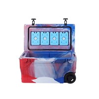 Glacière portable moderne 55QT en PE rotomoulé, isotherme, étanche, durable, avec roues, couleurs personnalisables, grande capacité pour canettes