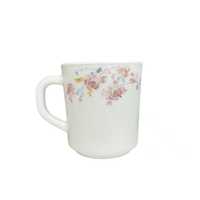 Plateau de service ovale grand format en verre opale, décor floral blanc, haute résistance à la chaleur, qualité supérieure Lryp140, vaisselle en verre opale.