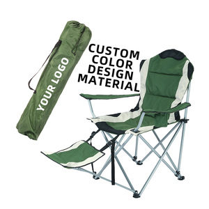 Portable Folding Camping Fishing Chair Beach Recliner Chair With <b>Footrest</b> Cup Holder for Outdoor Camping - Product Image 6