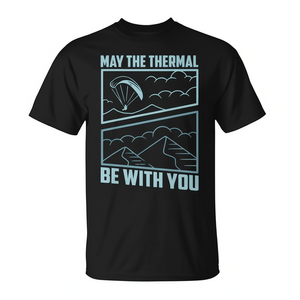 Camiseta de parapente con diseño 'Que el viento termal te acompañe' para entusiastas del parapente - Product Image 2