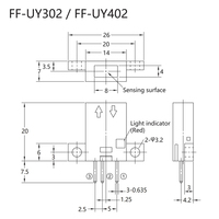 Sensor Fotoeléctrico Óptico con Ranura de 5 mm, Tipo Reflectante FF-UY302, Sensor Infrarrojo Micro Ranurado