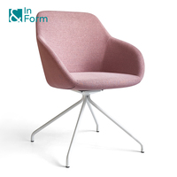 Fauteuil en mousse moulée à pied fixe en métal Fauteuil de bureau pour les invités Fauteuil de loisirs Chaises visiteurs pour la réception Salle d'attente