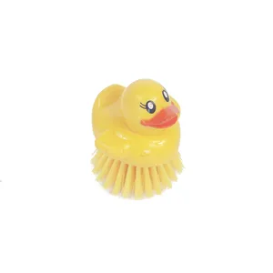 Nettoyage heureux avec enfants canard plat brosse à récurer multifonctionnel cuisine brosse de nettoyage dessin animé évier vaisselle bouteille brosse à poils