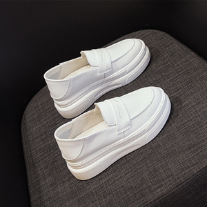 Women's <b>White</b> Sneakers with Thick Soles <b>Heel</b> Lift Lightweight Breathable Casual Shoes Spring Summer 2026 - Product Image 4