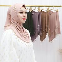 Voile instantané à bord souple pour femmes musulmanes, Hijab, Foulard, Bonnet à enfiler, Vente en gros directe usine