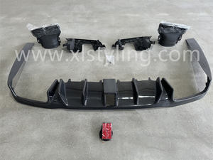 XLstyling voiture mise à niveau Facelift fibre de carbone <span class=keywords><strong>BRS</strong></span> lèvre avant diffuseur arrière Spoiler kit carrosserie pour W213 E63 17-20 Bodykit - Product Image 5