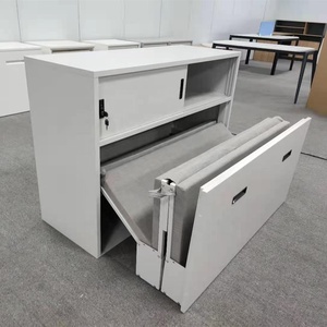 Xách Tay Gấp Giường Kích Thước Duy Nhất Với Nệm Nội Thất Văn Phòng Sử Dụng Nhà Kim Loại Mạnh Mẽ Khung Gấp Giường Với Bánh Xe - Product Image 5