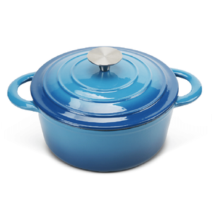 Cocotte en fonte émaillée Db Cookwin 5Qt avec couvercle en verre céramique pour le camping et la cuisine - Product Image 1