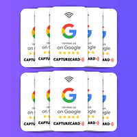 Carte NFC 13,56 MHz personnalisée pour les médias sociaux, compatible Google Review, étanche, biodégradable, en plastique acrylique, carte RFID sans contact