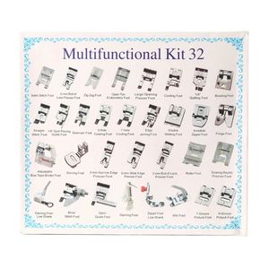 YUKK # Juego de 32 <span class=keywords><strong>Prensatelas</strong></span> para Máquina de Coser Doméstica, Kit de Puntadas Invisibles, Remiendo y Bordado para Brother y <span class=keywords><strong>Janome</strong></span> - Product Image 1