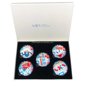 OEM fabbrica frigo Set magnete di vetro con scatola di carta regalo, buona qualità Souvenir foto fotografica di vetro magnete di ciottoli - Product Image 5