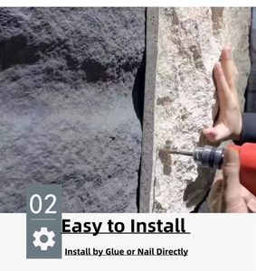 Paneles de pared 3D con diseño de <span class=keywords><strong>Luna</strong></span>, tableros decorativos de puerta impermeables de PU de fácil instalación para exteriores e interiores para uso en exteriores - Product Image 6