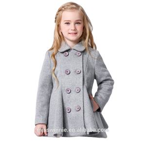 Robe en Trench Poncho en Laine pour Filles à partir de 10 ans-Vêtements d'extérieur pour enfants - Product Image 1
