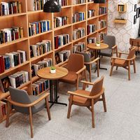 Modernes Design Massivholz 4-Sitzer Langlebiges Restaurant-Möbel Verhandlungstisch-Stuhl-Set für Café Restaurant Kaffeehaus - China