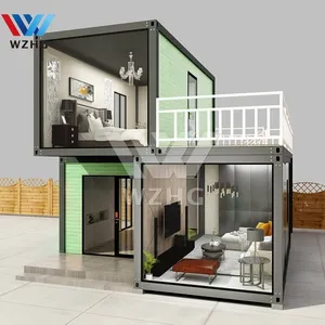 2 floors duplex 12 foot wide flat pack container home cost fully fitted with solar panel