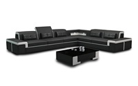 Ensemble de canapés en cuir de style moderne haut de gamme personnalisé pour salon