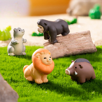 Vente en gros d'ornement en résine pour micro-paysage lion ours brun gorille faune personnalisée ornement en résine pour micro-paysage