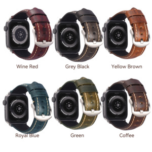 Correas de reloj de lujo de cuero genuino de cera de aceite de Italia para <span class=keywords><strong>Apple</strong></span> <span class=keywords><strong>Watch</strong></span> Ultra Band 38mm <span class=keywords><strong>40mm</strong></span> 41mm 42mm 44mm 45mm 49mm <span class=keywords><strong>SE</strong></span> 8 7 6 5 4 3 2 - Product Image 6