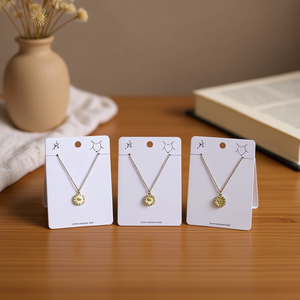 Collana con ciondolo a forma di occhio in ottone e acciaio inossidabile, confezione da 12 pezzi - Product Image 3