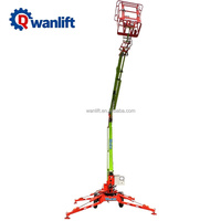 Nacelle élévatrice araignée électrique hydraulique articulée Wanlift sur remorque, modèle populaire, 12m et 24m, pour la construction et la maintenance