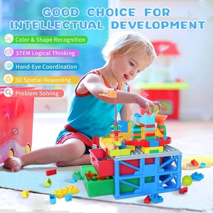 Конструктор Marble Run: Классические большие блоки, набор для сборки гоночной трассы, совместимый со всеми основными брендами, для детей - Product Image 2