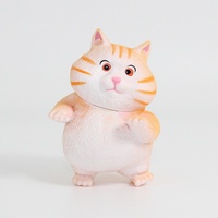Figurine d'action PVC Hot Sale : Statue de chat orange anime en boîte surprise (Fat Cat)