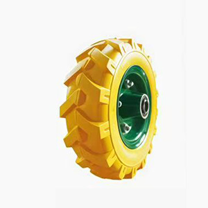 Pneus de <span class=keywords><strong>brouette</strong></span> en caoutchouc massif PU de <span class=keywords><strong>12</strong></span> <span class=keywords><strong>pouces</strong></span>, roulettes à plateau, capacité de charge de 200 kg, haute qualité, directement de l'usine, personnalisables, OEM - Product Image 1
