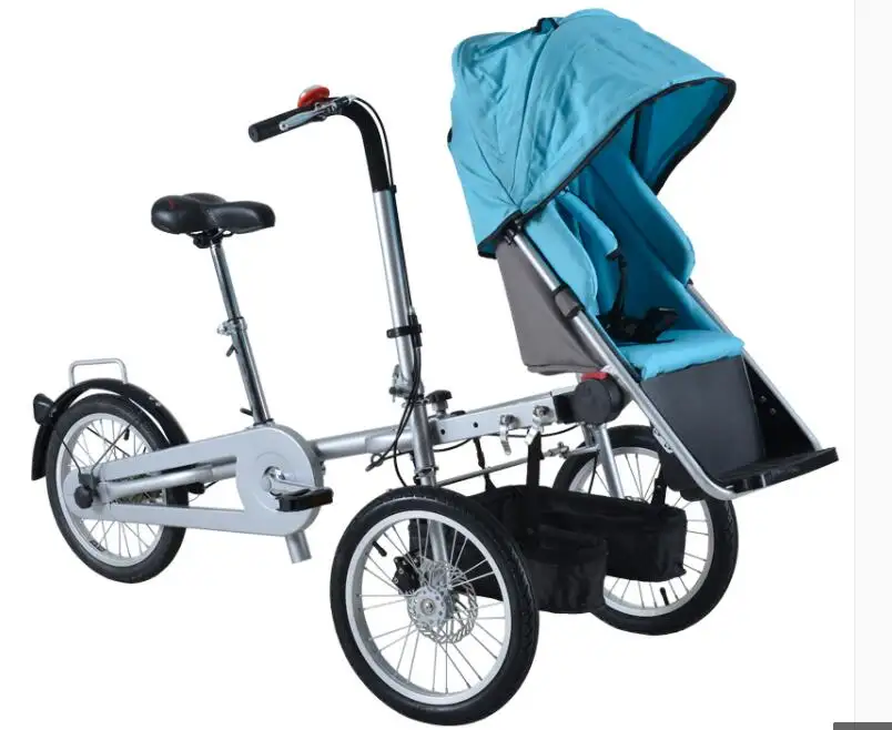 fold bike tage style stroller 2 in 1 taga disabled beach garden parent-child bicycle twin mother baby Stroller bike
