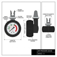 Manomètre de pression gonflable de précision 0-5 PSI avec cadran à zone de sécurité codée par couleur, empêche les dommages causés par l'excès de gonflage pour le kayak et le surf