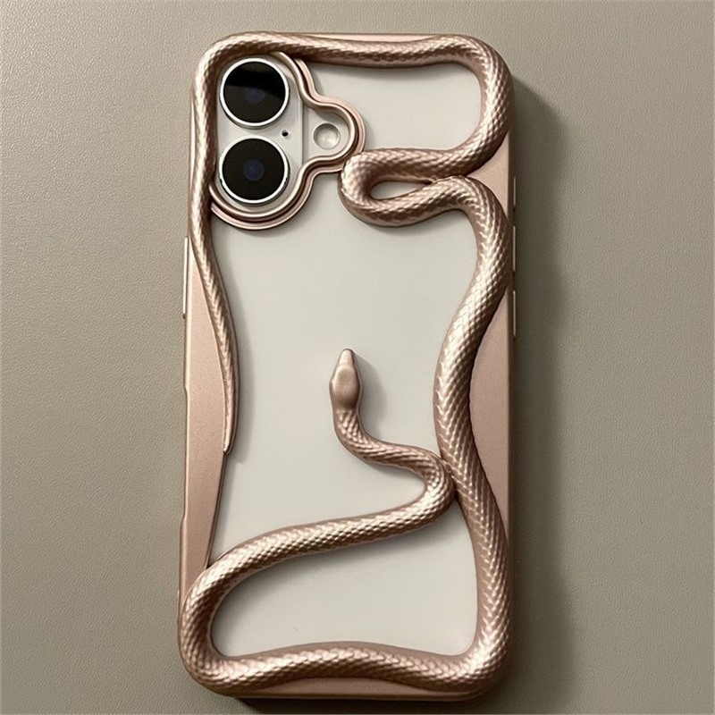 Hot Sale <strong>Snake</strong> <strong>Pattern</strong> TPU Phone <strong>Case</strong> for <strong>iPhone</strong> 16 15 14 11 Pro Max Plus Compatible Glossy/Matte Electroplated Included Grip