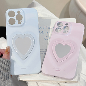 Thời Trang Tình Yêu Gương Trường Hợp Điện Thoại Cho Iphone 11 12 13 14 15 16 Pro Max Màu Hồng Siêu Mỏng PC Chống Bụi Điện Thoại Di Động Bìa Cho Iphone 16 - Product Image 2