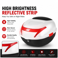 Boîte arrière de moto OEM/ODM 40L, coque rigide en ABS, étanche, coffre à bagages avec serrure